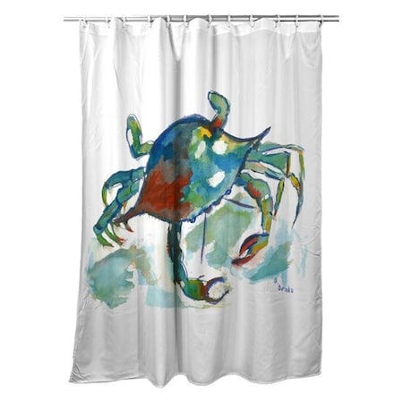 Betsy Drake SH105 Betsys Crab Shower Curtain SH105